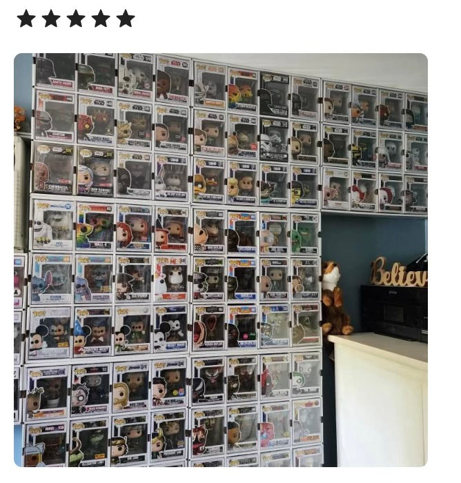 DE-LUXX Glossy White MK Kubbie Funko Pop Display Case (FREE Shipping)
