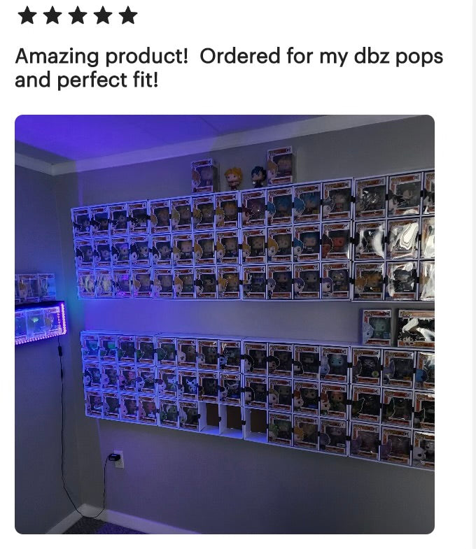 DE-LUXX Glossy White MK Kubbie Funko Pop Display Case (FREE Shipping)