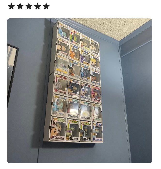 DE-LUXX Glossy White MK Kubbie Funko Pop Display Case (FREE Shipping)