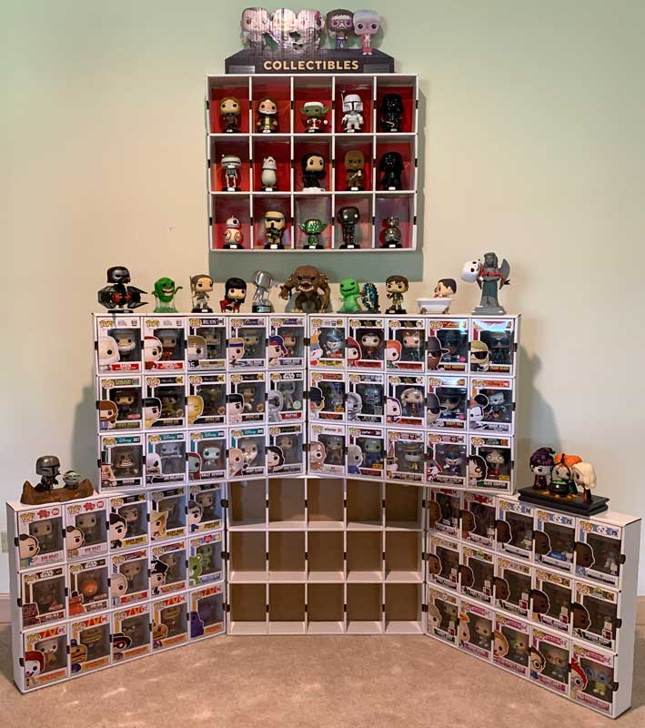 DE-LUXX Glossy White MK Kubbie Funko Pop Display Case (FREE Shipping)